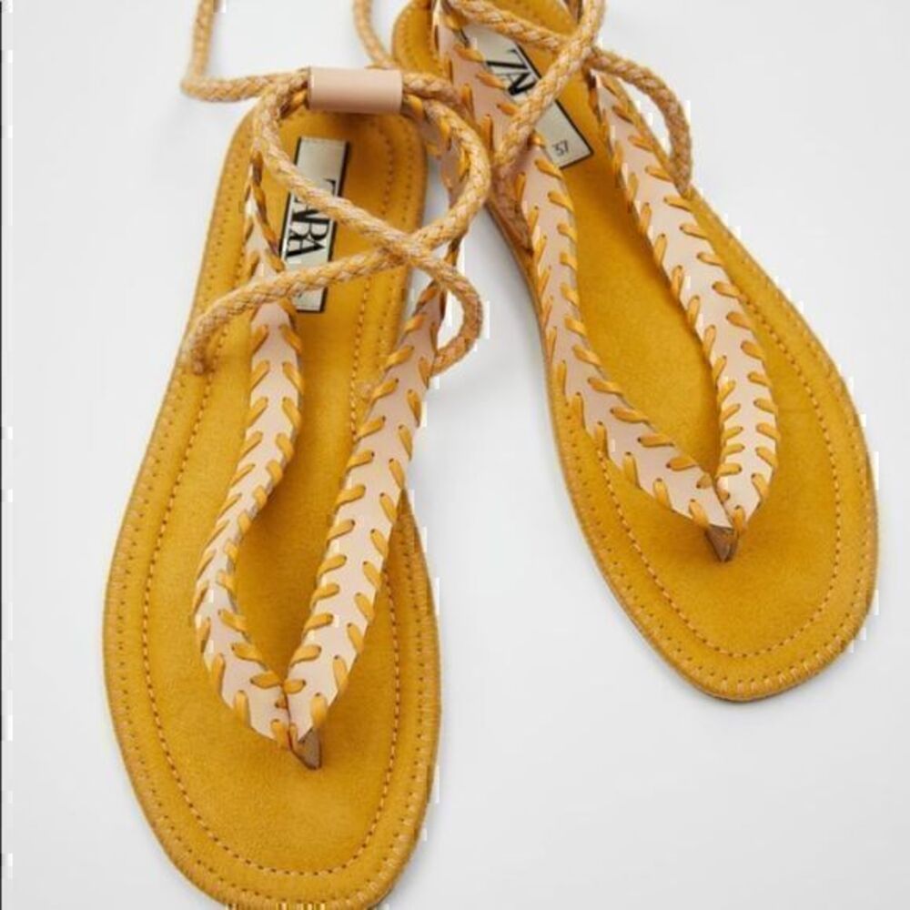 ZARA Tassel tie flats 3604/510